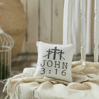 Celebrate Grace John 3:16 Pillow 6x6