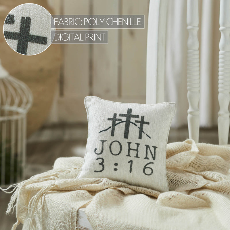 Celebrate Grace John 3:16 Pillow 6x6