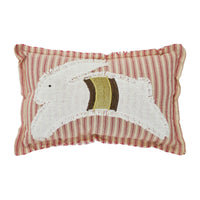 Spring In Bloom Applique Leaping Bunny Pillow 7x12