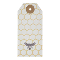 Buzzy Bees Bee Paper Tag 3.75x1.75 w/ Twine Set of 50