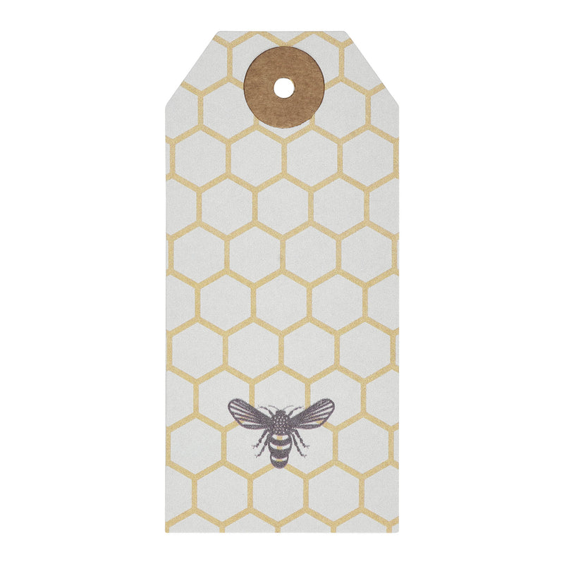 Buzzy Bees Bee Paper Tag 3.75x1.75 w/ Twine Set of 50