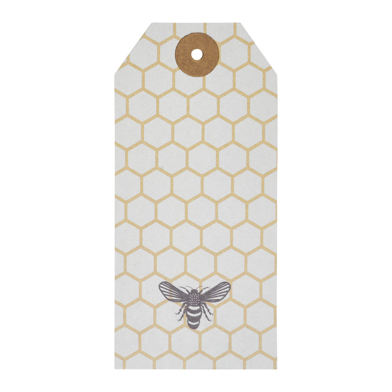 Buzzy Bees Bee Paper Tag 4.75x2.25 w/ Twine Set of 50