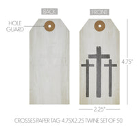 Celebrate Grace Crosses Paper Tag 4.75x2.25 w/ Twine Set of 50