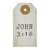 Celebrate Grace John 3:16 Paper Tag 2.75x1.5 w/ Twine Set of 50