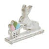 Bunny Hop Wooden Bunny w/ Cart Of Eggs 6.75x8.75x1.9