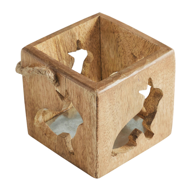 Bunny Hop Wooden Bunny Cutout Box w/ Twine 4.75x5x5