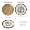 Bunny Hop Wooden Plate Natural w/ Bunny & Wreath 11.5 inch Diameter