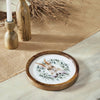 Bunny Hop Wooden Plate Natural w/ Bunny & Wreath 8 inch Diameter