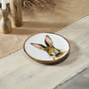 Bunny Hop Wooden Plate White w/ Bunny 8.5 inch Diameter