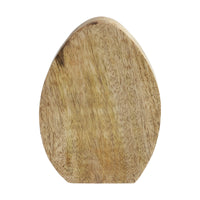 Bunny Hop Wooden Decor Egg Shape White w/ Bunny 7x5x0.75