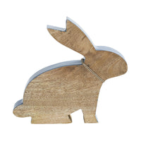 Bunny Hop Wooden Enamel Bunny w/ Natural Beads 9x9.5x1.5