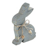 Bunny Hop Wooden Sitting Bunny Grey w/ Natural Beads 6x4x1