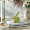 Bunny Hop Wooden Sitting Bunny In Green 6.75x5x1.5