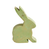 Bunny Hop Wooden Sitting Bunny In Green 6.75x5x1.5