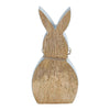 Spring In Bloom Wooden Enamel Edge Bunny w/ Natural Beads 8.5x4x1.5