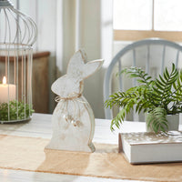 Spring In Bloom Wooden Upright Bunny Silhouette w/ Twine 11.5x6x1.5