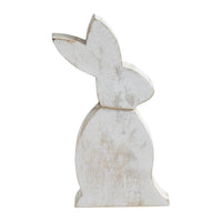 Spring In Bloom Wooden Upright Bunny Silhouette w/ Twine 11.5x6x1.5