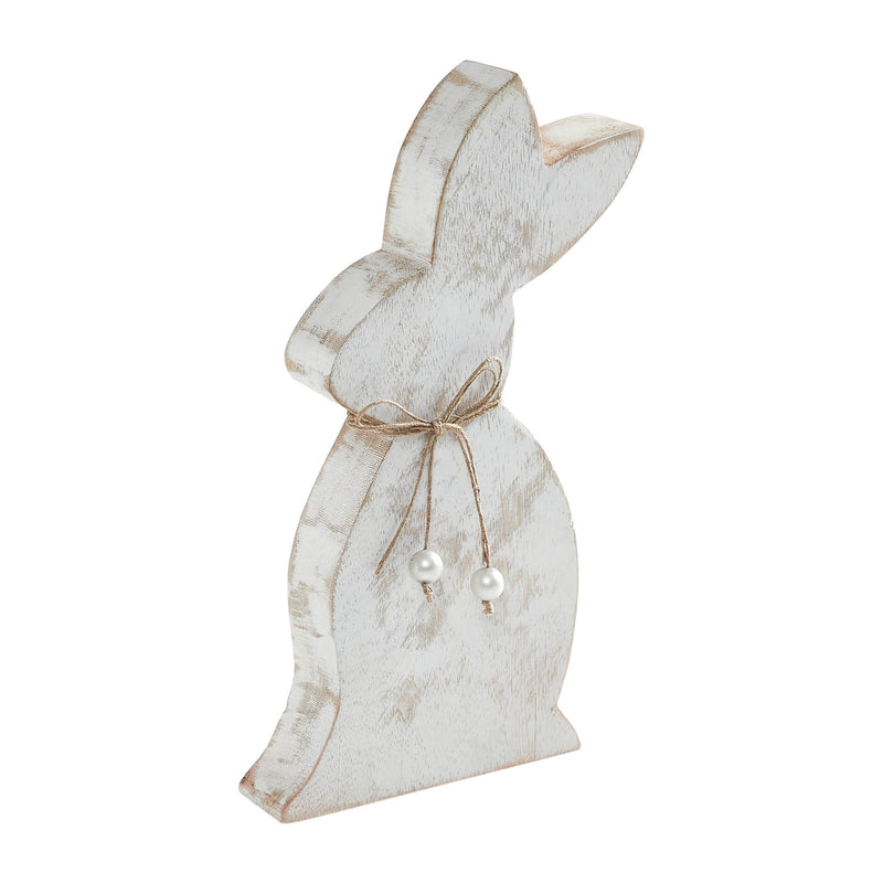 Spring In Bloom Wooden Upright Bunny Silhouette w/ Twine 11.5x6x1.5