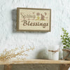 Bunny Hop Spring Blessings MDF Framed Wall Sign 6.5x10x1