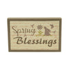 Bunny Hop Spring Blessings MDF Framed Wall Sign 6.5x10x1