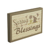 Bunny Hop Spring Blessings MDF Framed Wall Sign 6.5x10x1