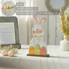 Bunny Hop MDF Blushing Bunny & Eggs w/ Base 12x6.5x2