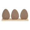 Bunny Hop MDF 3 Painted Eggs w/ Base 5.5x12x2.25