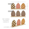 Bunny Hop MDF 3 Painted Eggs w/ Base 5.5x12x2.25