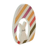 Bunny Hop MDF Bunny In Striped Egg 8x5.5x0.75