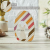 Bunny Hop MDF Bunny In Striped Egg 8x5.5x0.75