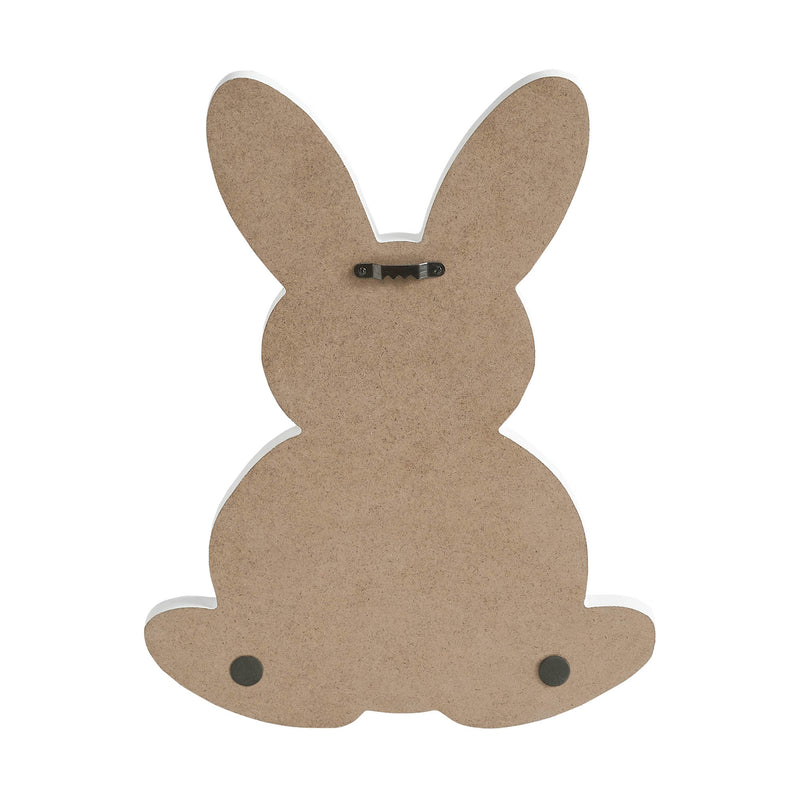 Bunny Hop Happy Easter Bunny MDF Wall Sign 12x9x0.5