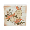 Bunny Hop Floral Bunny MDF Block Sign 5x5x1