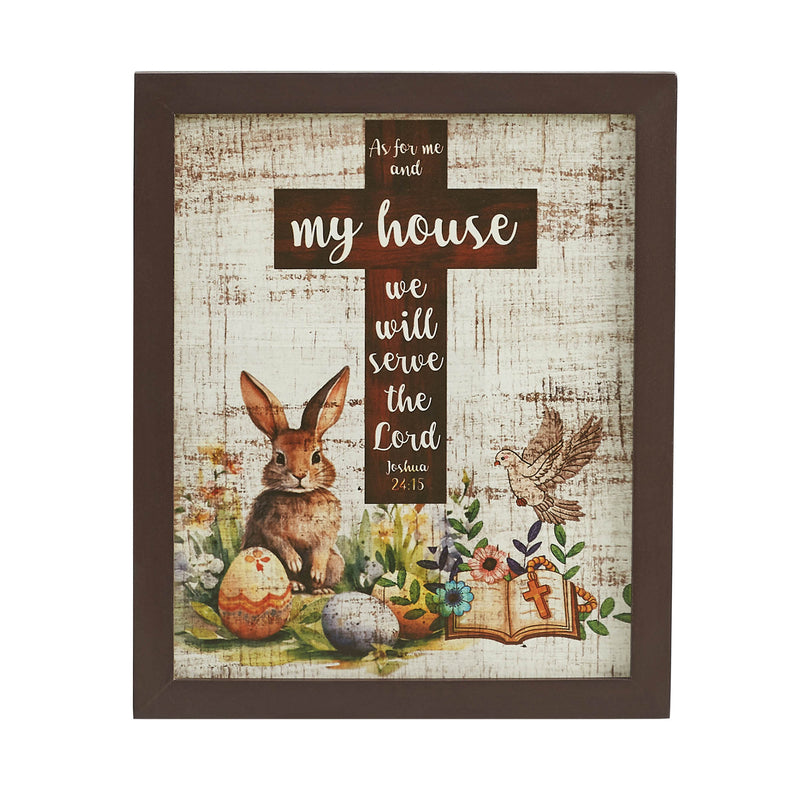 Bunny Hop Joshua 24:15 Cross MDF Wall Sign 12x10x0.5