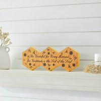 Buzzy Bees Be Grateful for Every Moment Hexagons MDF Wall Sign 5.8x15x1