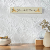 Buzzy Bees Bee Blessed & Thankful MDF Wall Sign 3x14x0.75