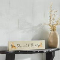 Buzzy Bees Bee Blessed & Thankful MDF Wall Sign 3x14x0.75