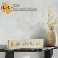 Buzzy Bees Bee Blessed & Thankful MDF Wall Sign 3x14x0.75