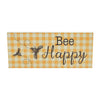 Buzzy Bees Bee Happy Honey Check MDF Wall Sign 7x16x1