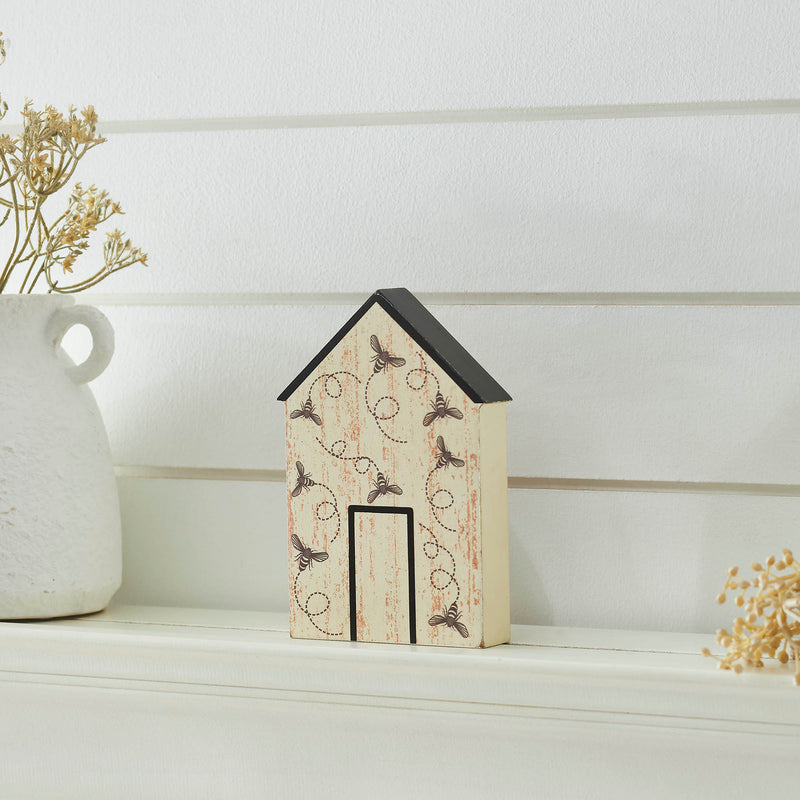 Buzzy Bees Bee House MDF Wall Sign 6x4.5x1