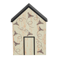 Buzzy Bees Bee House MDF Wall Sign 6x4.5x1