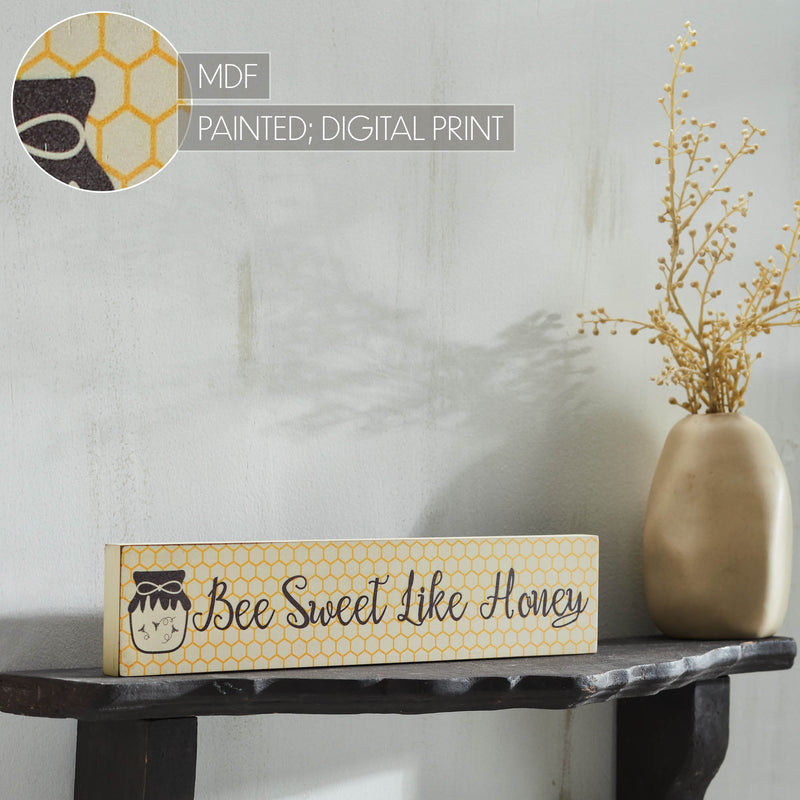 Buzzy Bees Bee Sweet Like Honey MDF Wall Sign 3x14x0.75