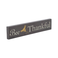 Buzzy Bees Bee Thankful Grey MDF Wall Sign 3x14x0.75