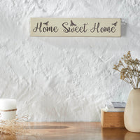 Buzzy Bees Home Sweet Home Antique White MDF Wall Sign 3x14x0.75