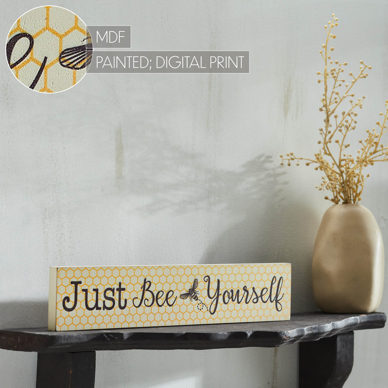 Buzzy Bees Just Bee Yourself MDF Wall Sign 3x14x0.75