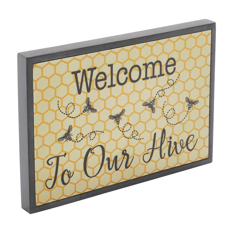 Buzzy Bees Welcome To Our Hive MDF Framed Wall Sign 9x13x1