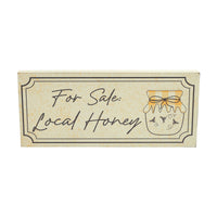 Buzzy Bees For Sale Local Honey MDF Wall Sign 7x16x1