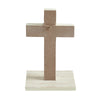 Celebrate Grace MDF Cross w/ Wooden Bead Ornament 9.75x6x5