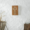 Celebrate Grace Cross On Natural Burlap MDF Wall Sign 6x4x0.75