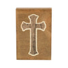 Celebrate Grace Cross On Natural Burlap MDF Wall Sign 6x4x0.75