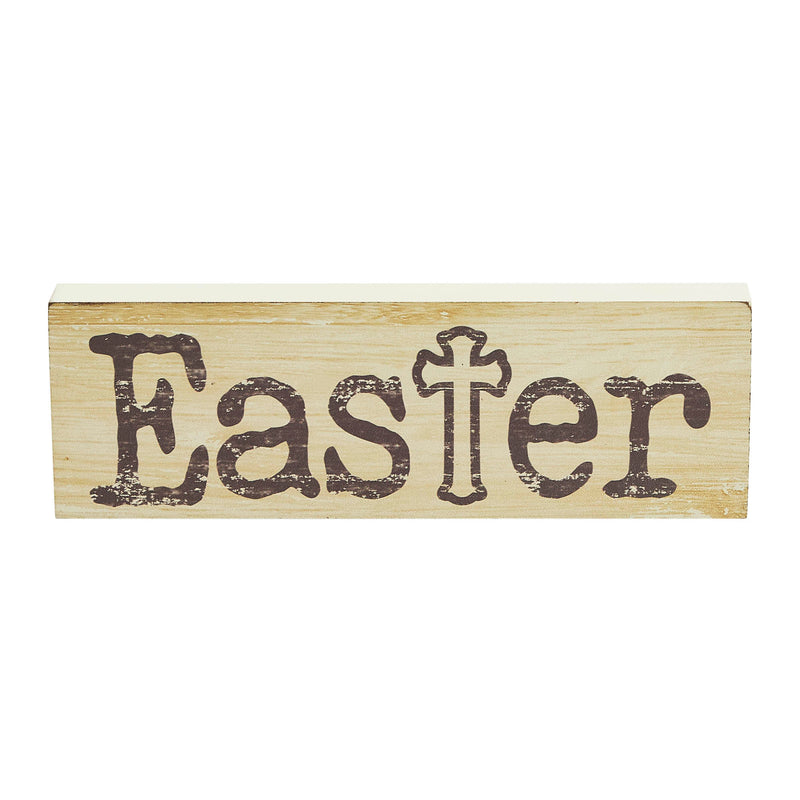 Celebrate Grace Easter w/ Cross Antique White MDF Wall Sign 3x9x1